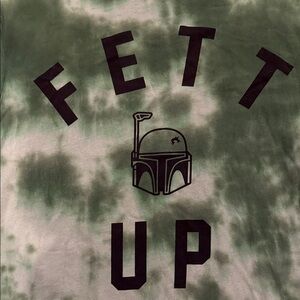 Disney Parks Star Wars Green Tee with Fett Up Graphic